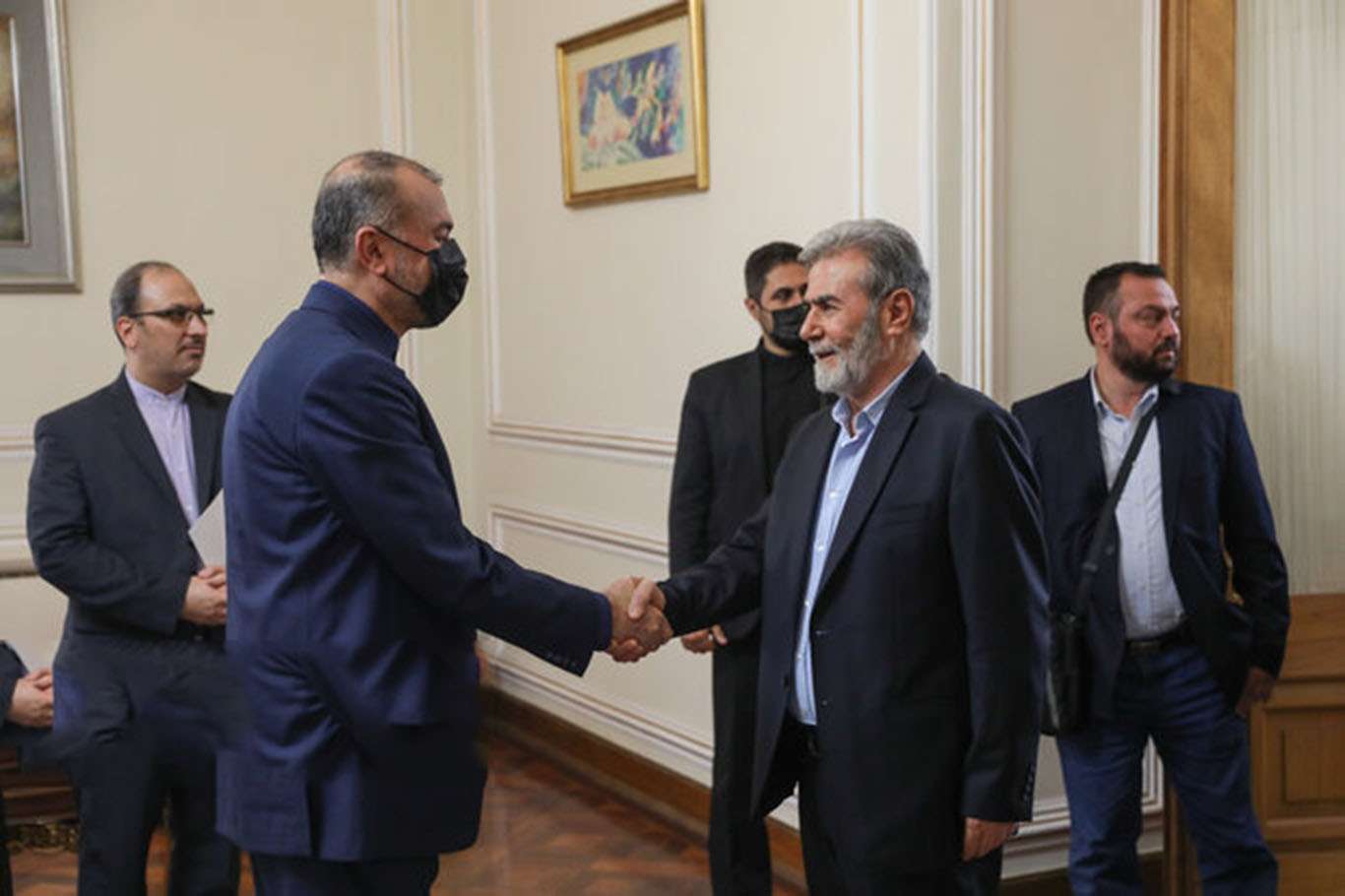 دیدار دبیرکل جهاد اسلامی با وزیر امور خارجه ایران